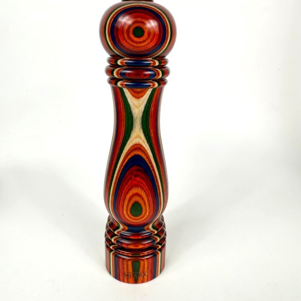 Baltique Marrakesh Collection 8-Inch Refillable Salt Shaker Layered Birch Wood M